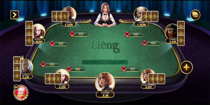 Diễn biến trong 1 lượt đấu của game Liêng 