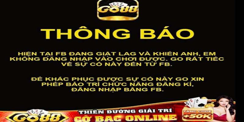 Câu hỏi liên quan đến vấn đề Go88 bảo trì?